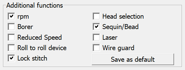 Additional Functions Section